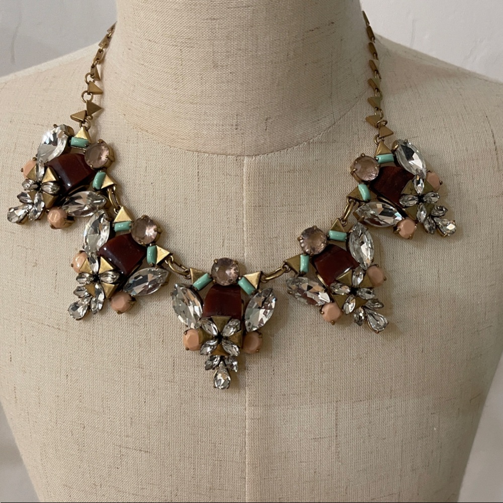 J.Crew Elegant Multi-Color Statement Necklace - image 1